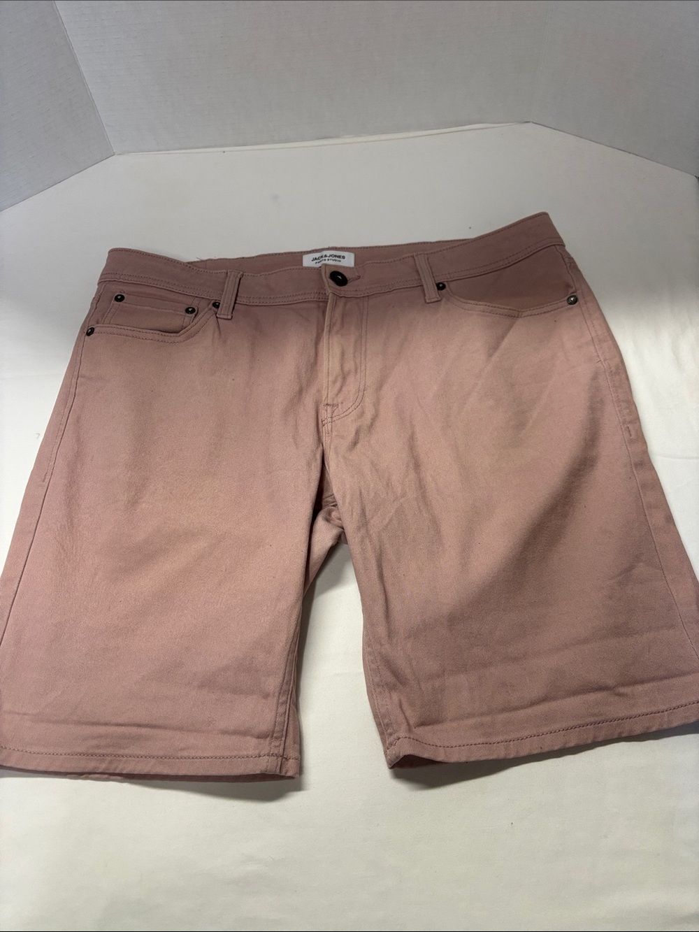 Jack and Jones Men's Dusty Rose Flat Front Shorts